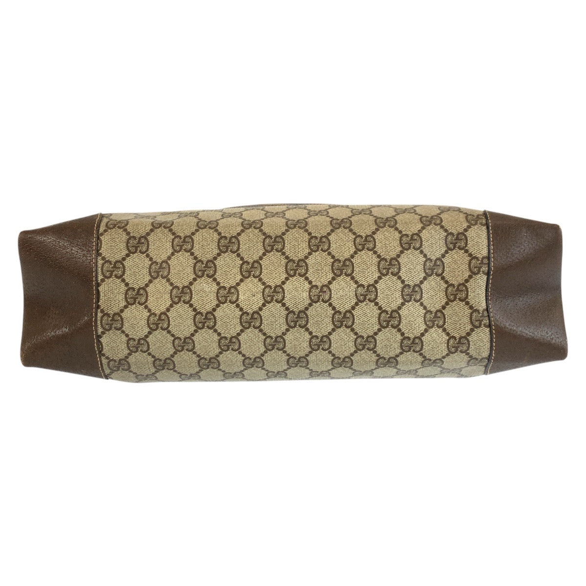 24175
GUCCI Vintage Sherry Line Beige Brown Gold Hardware GG Supreme Canvas / Leather Tote Bag Shoulder Bag Ladies AB23