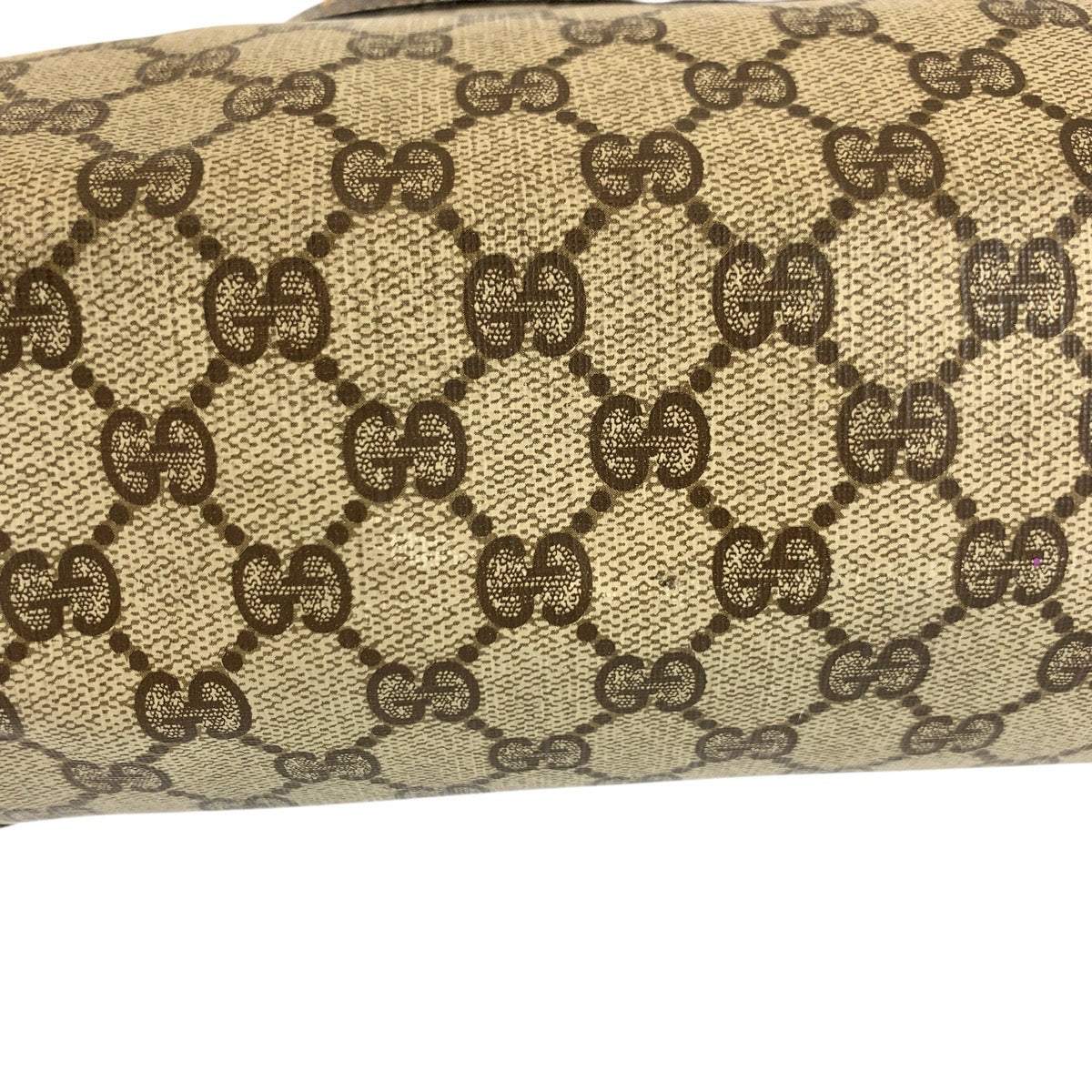 24175
GUCCI Vintage Sherry Line Beige Brown Gold Hardware GG Supreme Canvas / Leather Tote Bag Shoulder Bag Ladies AB23