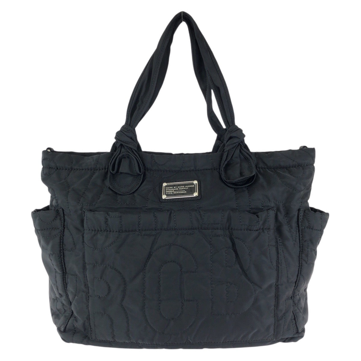 24176
MARC JACOBS マークジェイコブス ブラック 黒 シルバー金具 ナイロン M3PE045 トートバッグ ショルダーバッグ レディース ABP8