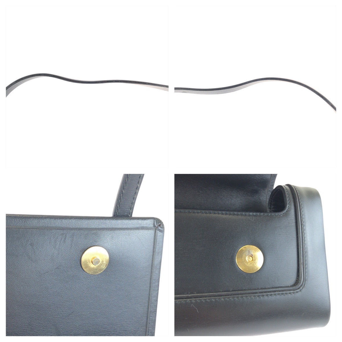 24177
LOEWE ロエベ アナグラム ブラック 黒 ゴールド金具 レザー ハンドバッグ ショルダーバッグ レディース ABP35