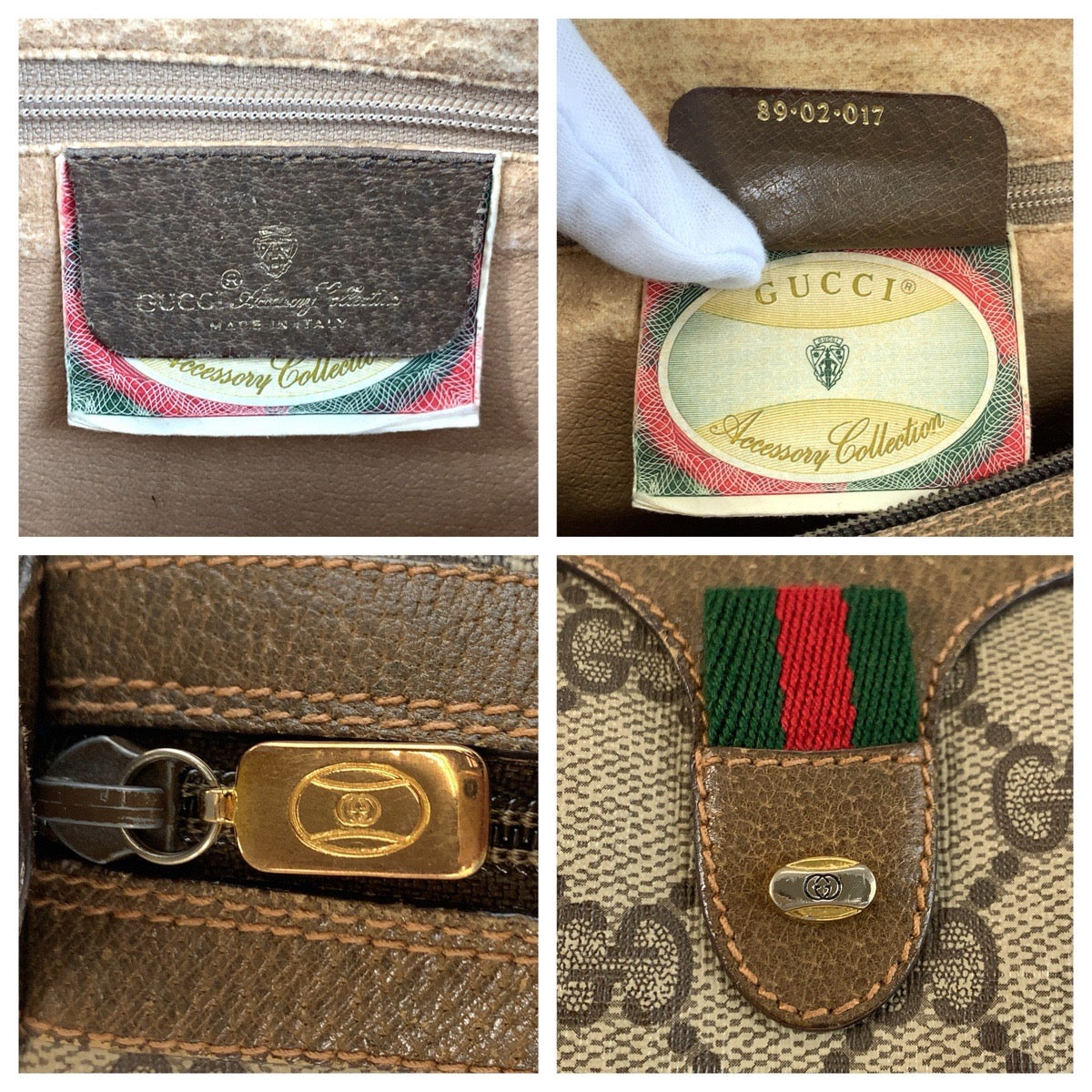 24178
GUCCI グッチ ヴィンテージ シェリーライン ベージュ ゴールド金具 GGスプリームキャンバス / レザー 89 02 017 ショルダーバッグ ポシェット レディース AB35