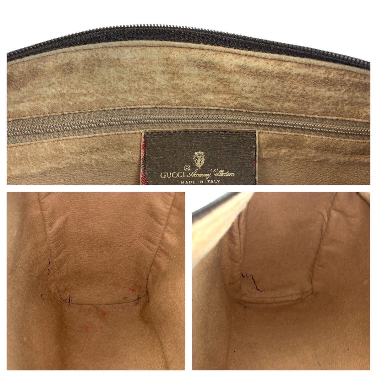 24178
GUCCI グッチ ヴィンテージ シェリーライン ベージュ ゴールド金具 GGスプリームキャンバス / レザー 89 02 017 ショルダーバッグ ポシェット レディース AB35