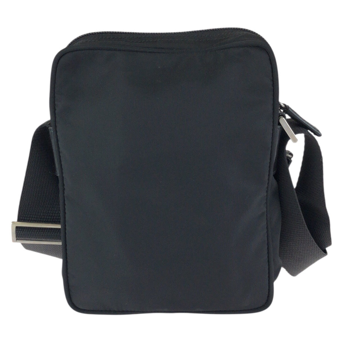 24181
PRADA プラダ テスート 三角ロゴプレート ブラック 黒 シルバー金具 ナイロン ショルダーバッグ ポシェット レディース ABP35