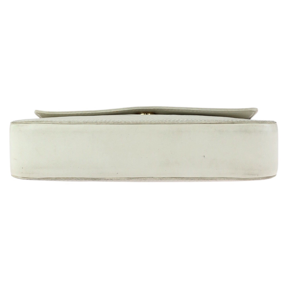 24182
LOEWE ロエベ アナグラム ホワイト オフホワイト ゴールド金具 レザー ショルダーバッグ ポシェット レディース B17