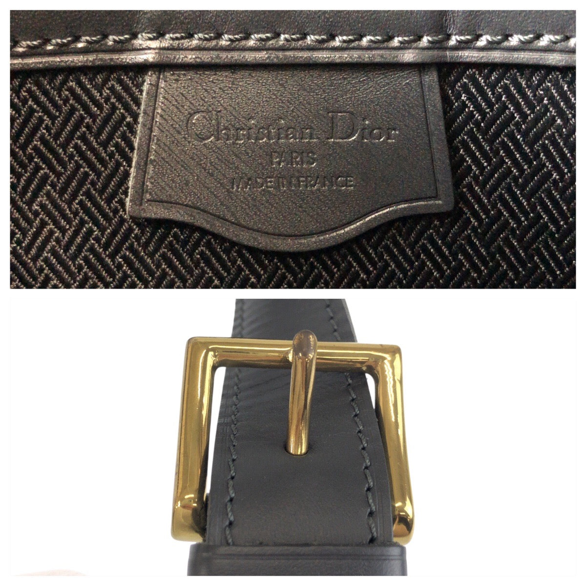 24187
Christian Dior クリスチャンディオール ヴィンテージ トロッター ブラック ベージュ ゴールド金具 キャンバス ショルダーバッグ ポシェット レディース ABP44