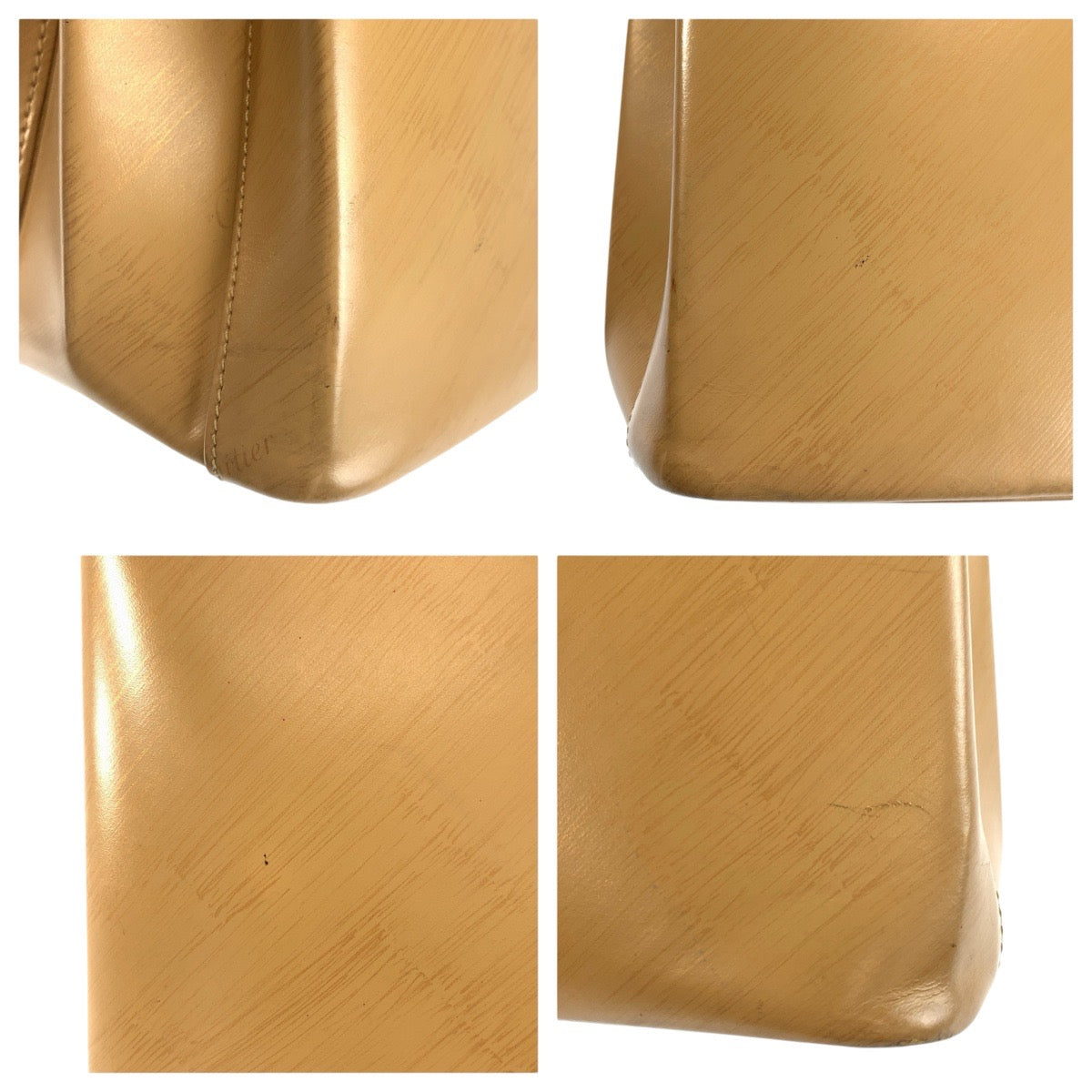 24189
CARTIER カルティエ トリニティ ベージュ レザー ハンドバッグ ショルダーバッグ レディース ABP35
