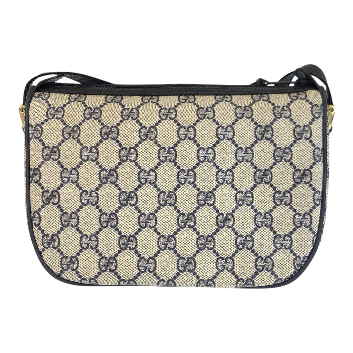 24191
GUCCI グッチ ヴィンテージ シェリーライン グレー ネイビー GGスプリームキャンバス / レザー 89 02 032 ショルダーバッグ ポシェット レディース ABP37