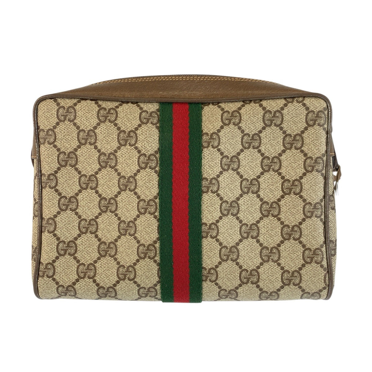 24194
GUCCI グッチ シェリーライン ベージュ ブラウン GGスプリームキャンバス / レザー 89 01 012 クラッチバッグ ポーチ レディース AB16