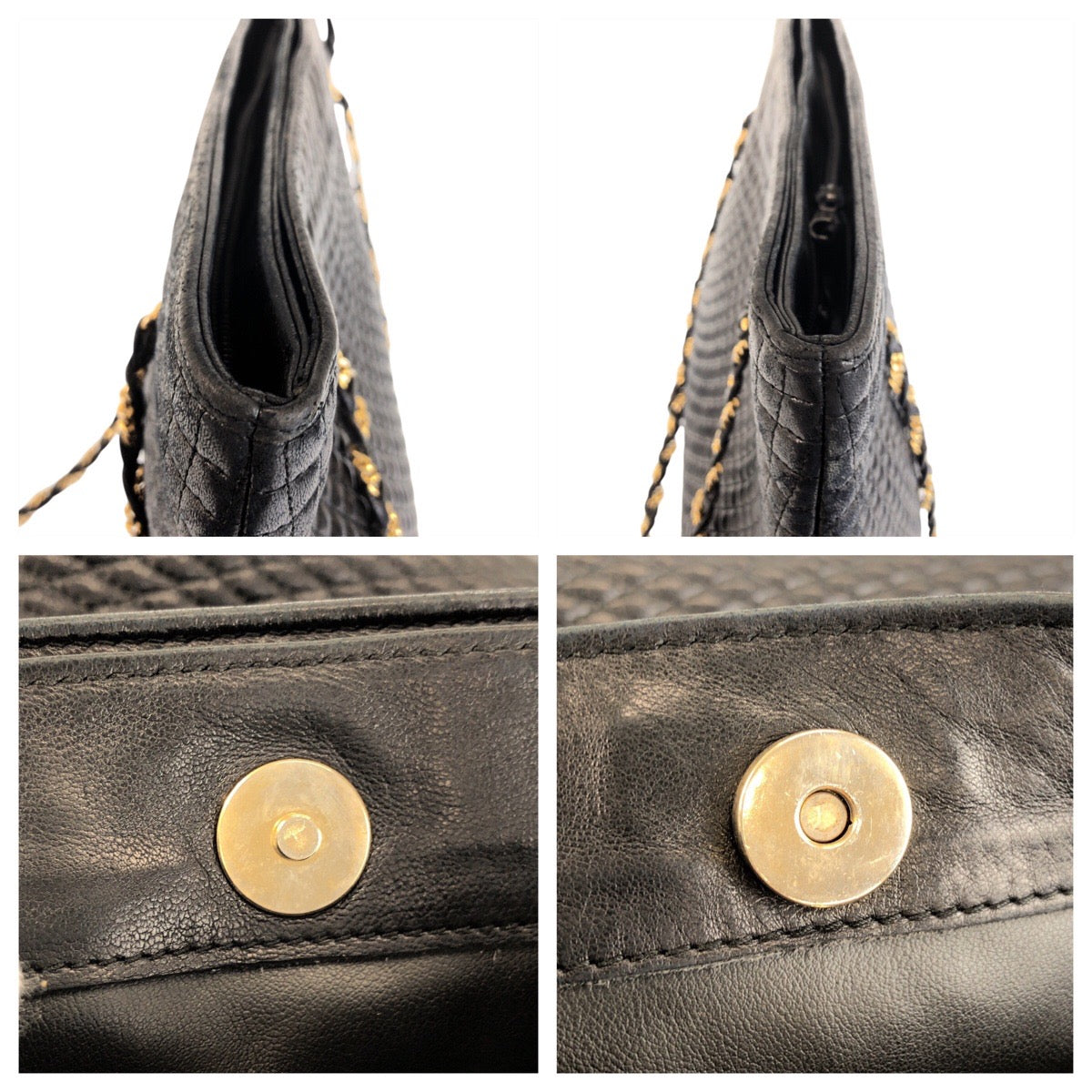 24196
BALLY バリー ヴィンテージ キルティング ブラック 黒 ゴールド金具 レザー トートバッグ チェーンショルダーバッグ レディース ABP16