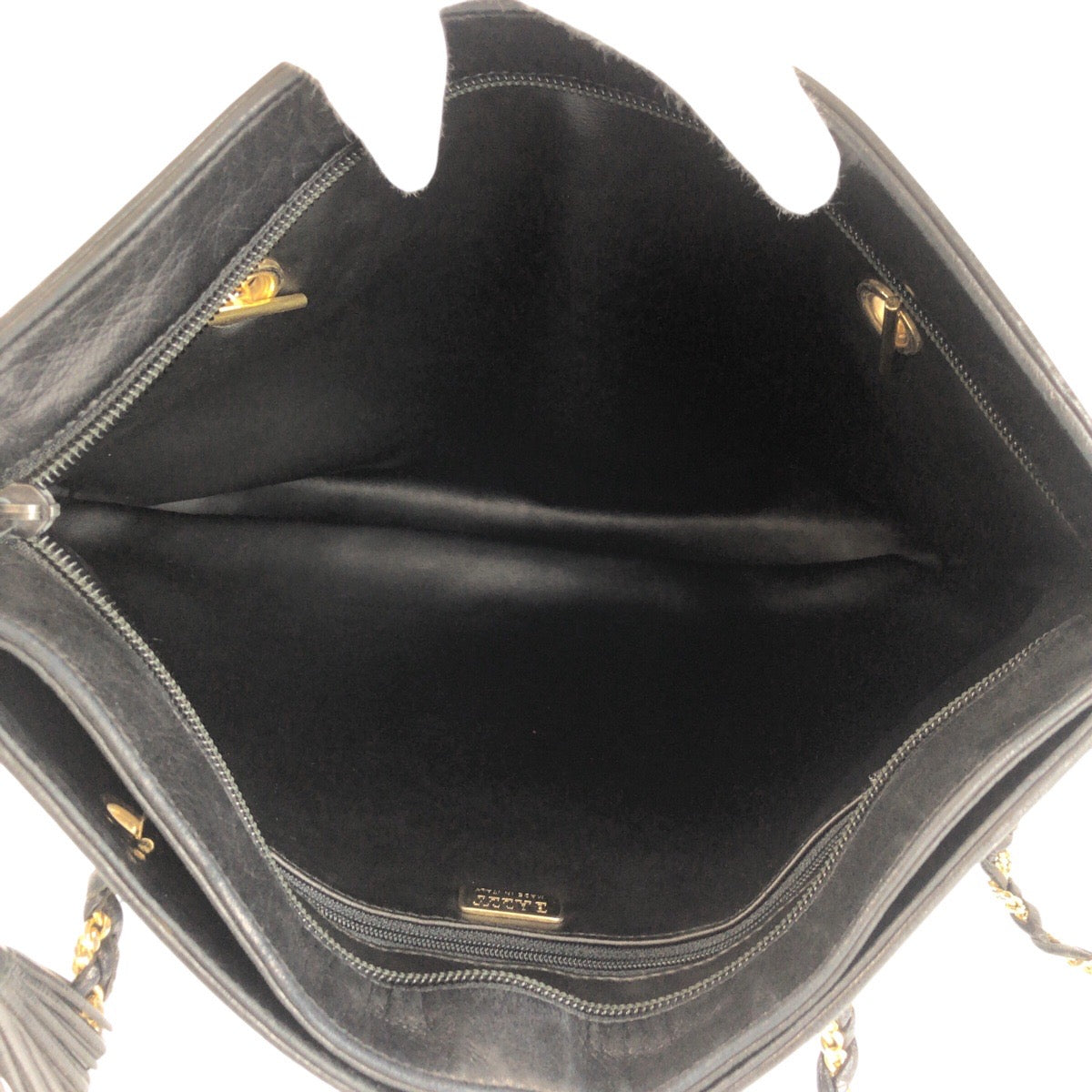 24196
BALLY バリー ヴィンテージ キルティング ブラック 黒 ゴールド金具 レザー トートバッグ チェーンショルダーバッグ レディース ABP16