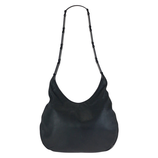 24200
PRADA プラダ ブラック 黒 シルバー金具 レザー / プラスチック ショルダーバッグ レディース AB35