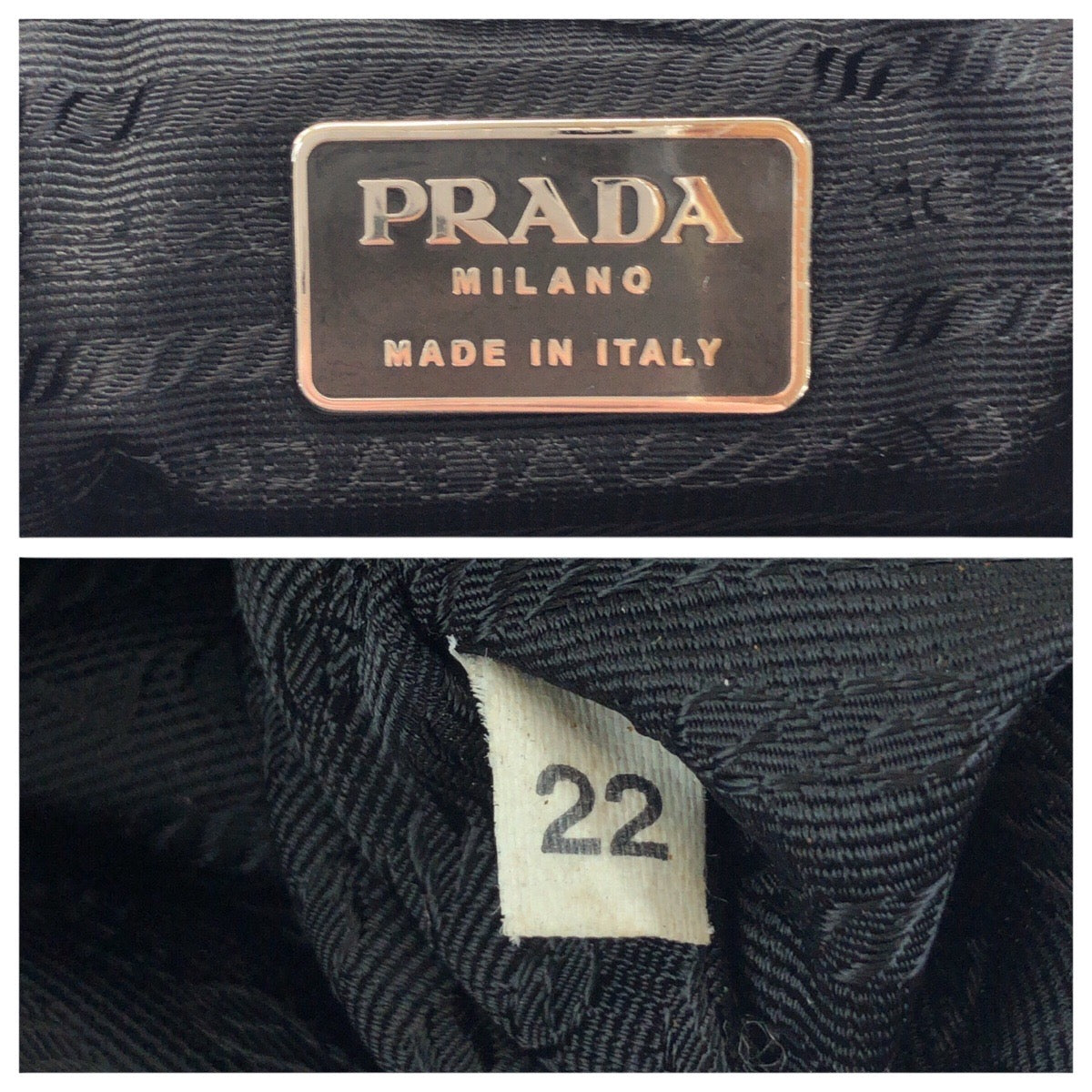 24200
PRADA プラダ ブラック 黒 シルバー金具 レザー / プラスチック ショルダーバッグ レディース AB35