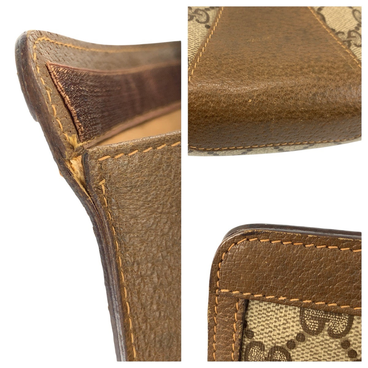 24204
GUCCI グッチ ヴィンテージ シェリーライン ベージュ ブラウン GGスプリームキャンバス / レザー 89 01 032 クラッチバッグ セカンドバッグ メンズ AB23