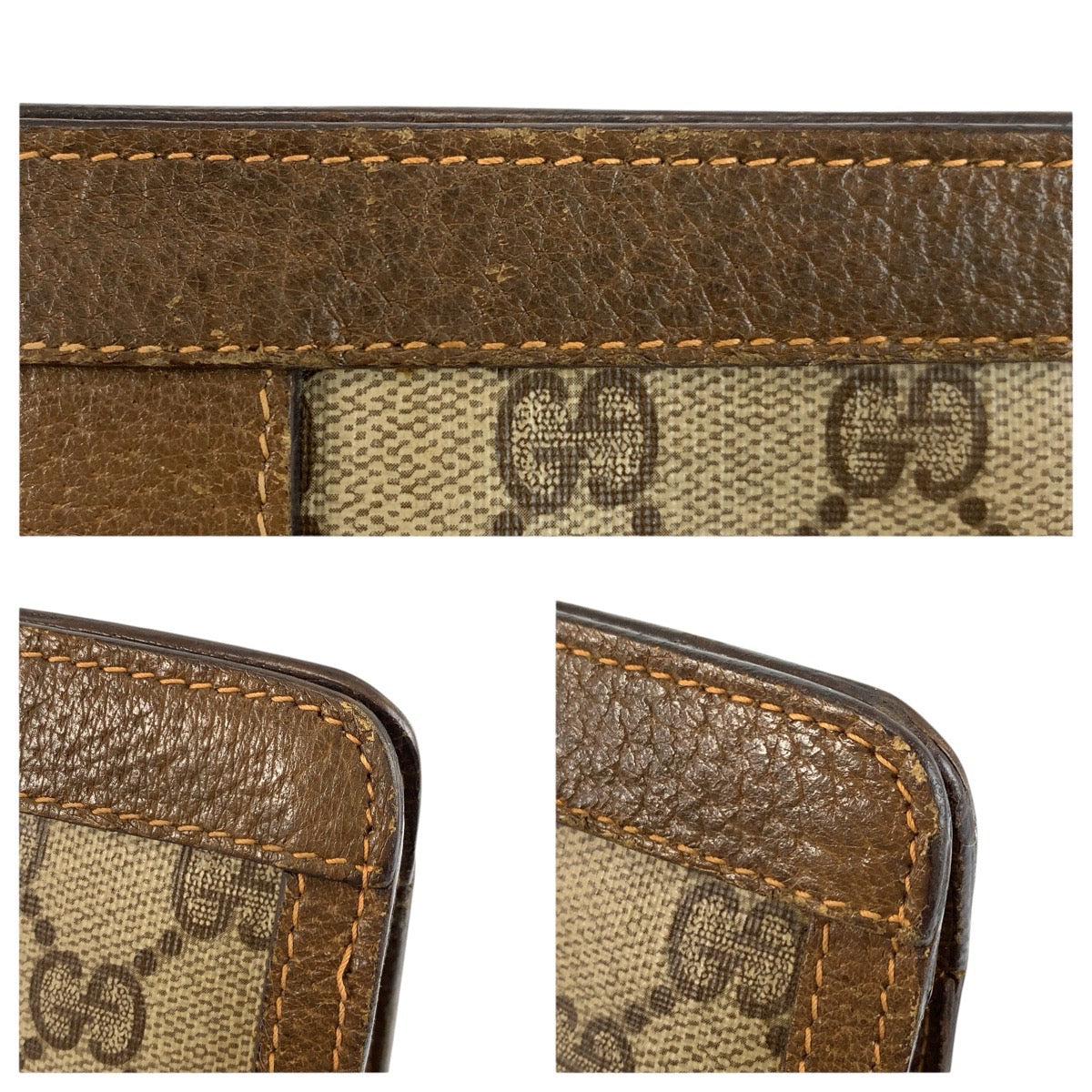 24204
GUCCI グッチ ヴィンテージ シェリーライン ベージュ ブラウン GGスプリームキャンバス / レザー 89 01 032 クラッチバッグ セカンドバッグ メンズ AB23