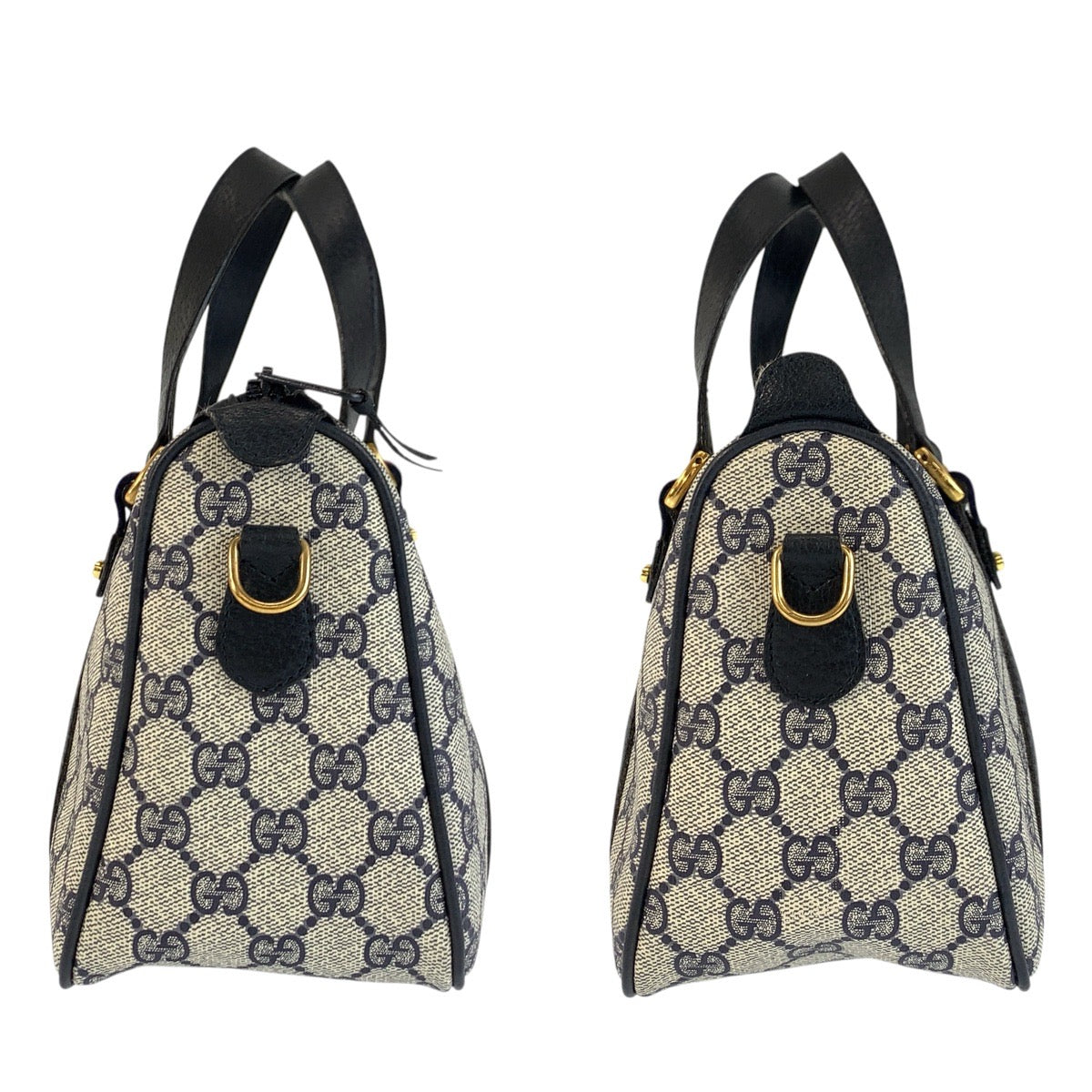 24205
GUCCI グッチ ヴィンテージ シェリーライン グレー ネイビー ゴールド金具 GGスプリームキャンバス / レザー 39 02 040 ハンドバッグ ミニボストン レディース ABP30