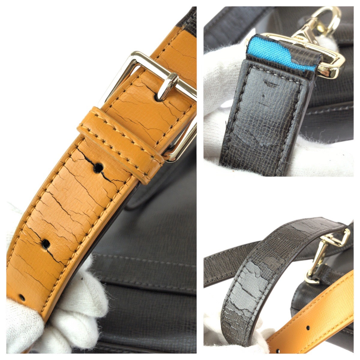 24206
Paul Smith ポール スミス カラードチップレザー ブラウン オレンジ ゴールド金具 レザー ボディバッグ ショルダーバッグ メンズ B23