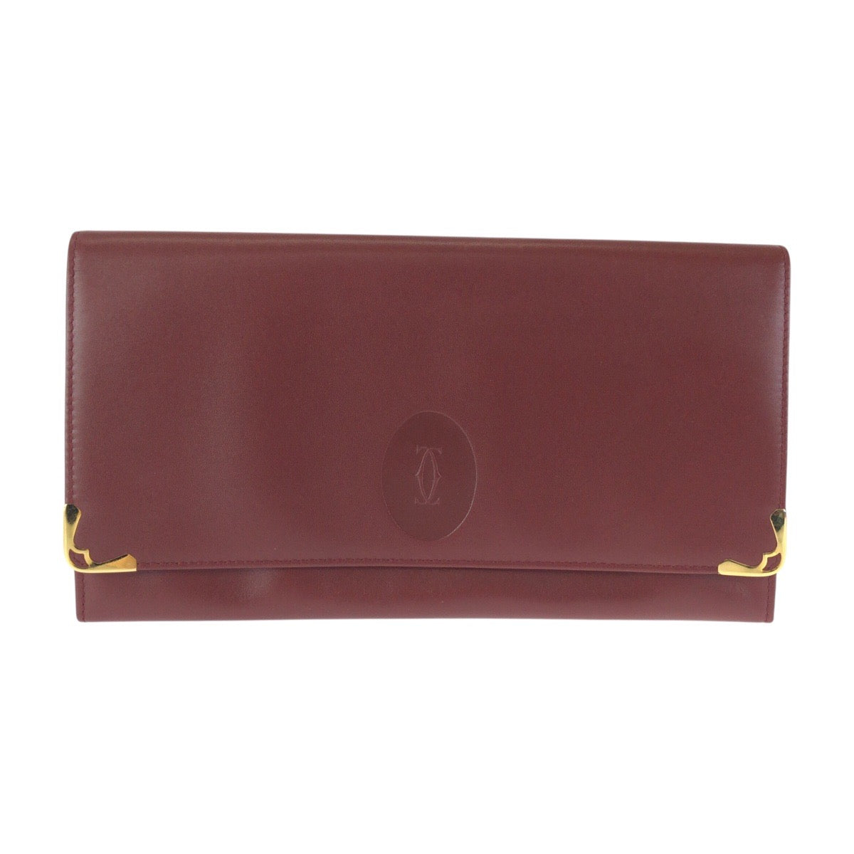 24208
CARTIER カルティエ マストライン ワインレッド ボルドー ゴールド金具 レザー クラッチバッグ セカンドバッグ 男女兼用 メンズ A30