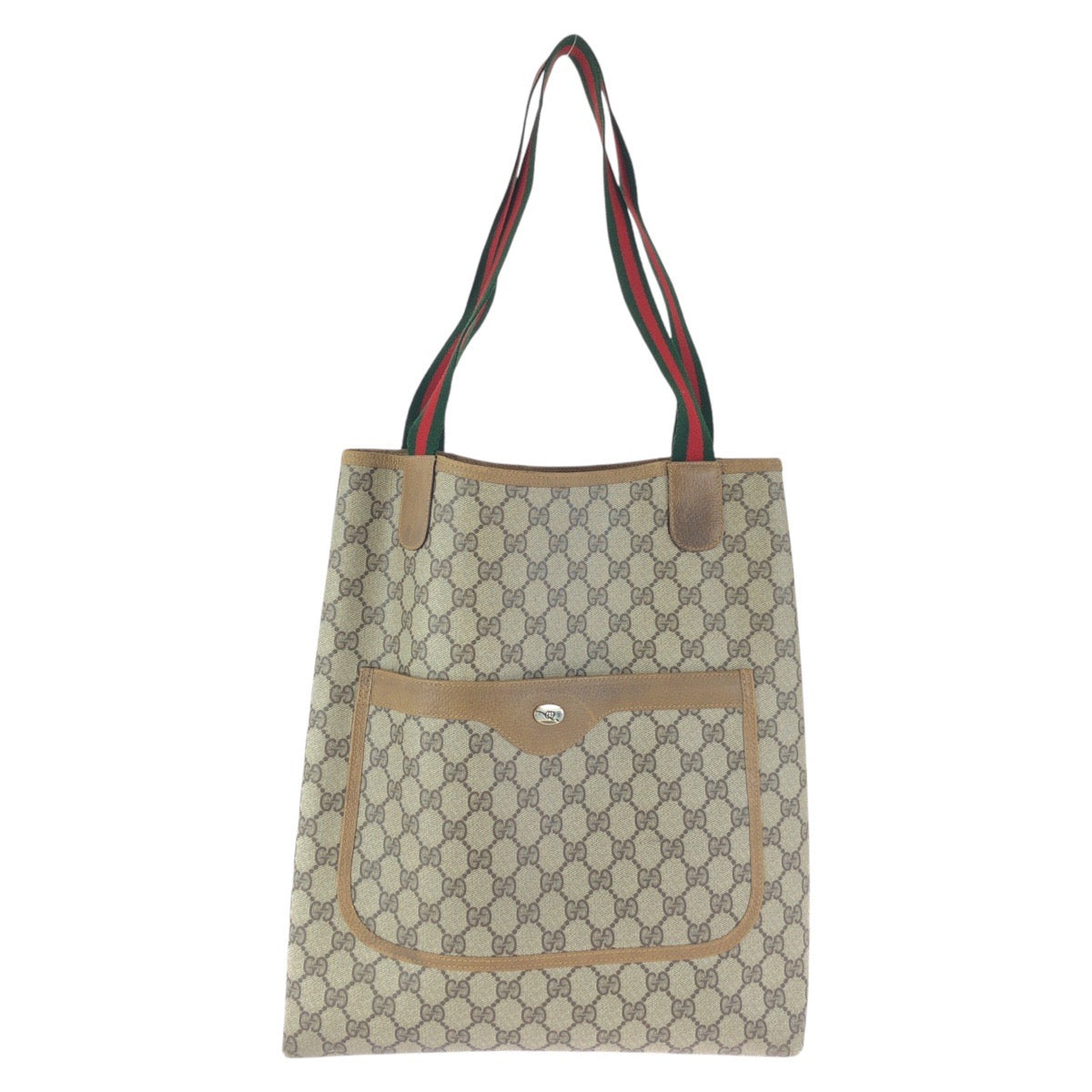 24209
GUCCI グッチ ヴィンテージ シェリーライン ベージュ グレー GGスプリームキャンバス 39 02 003 トートバッグ ショルダーバッグ レディース AB23