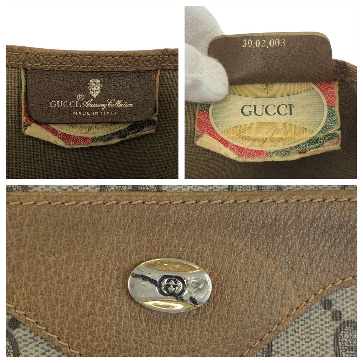 24209
GUCCI グッチ ヴィンテージ シェリーライン ベージュ グレー GGスプリームキャンバス 39 02 003 トートバッグ ショルダーバッグ レディース AB23