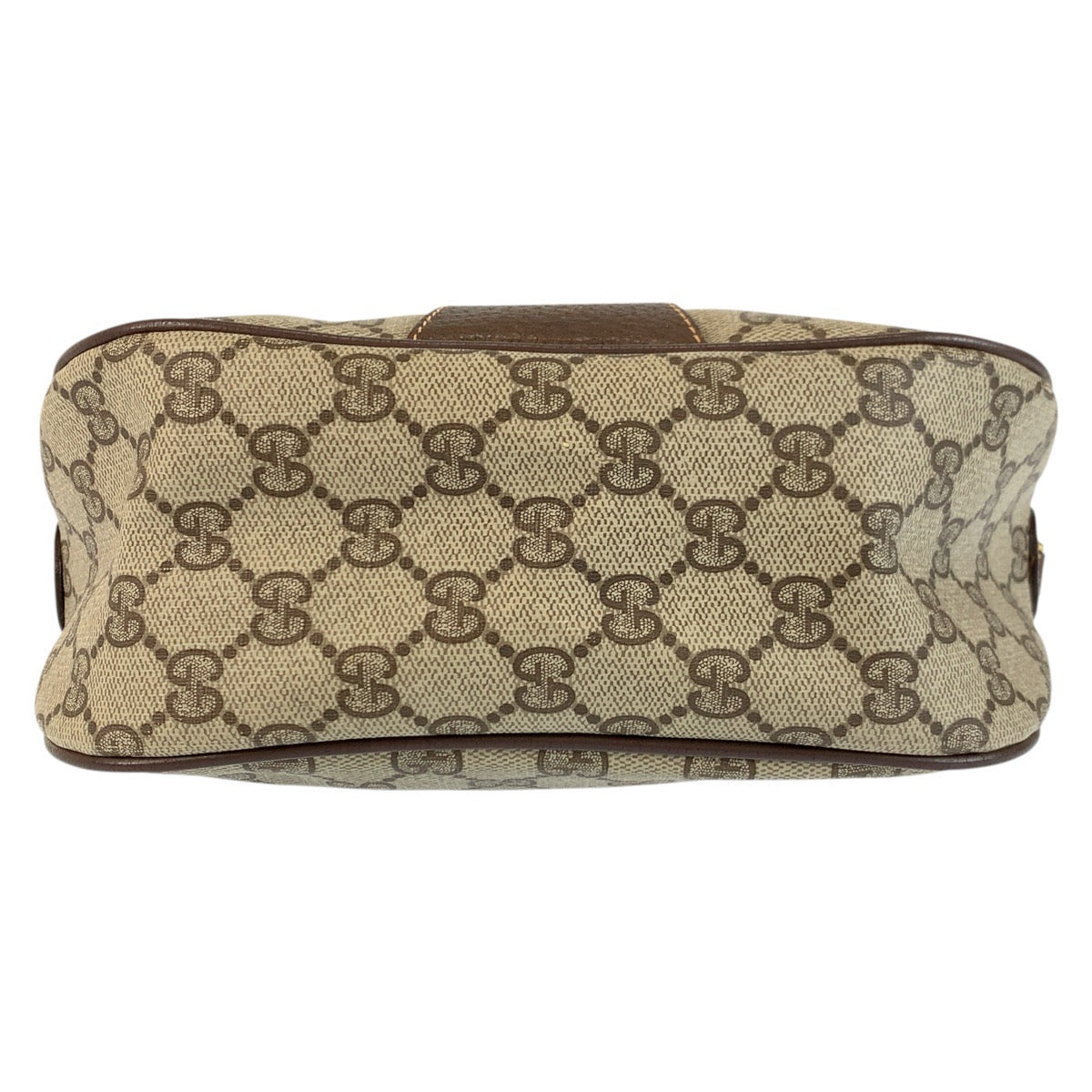 24212
GUCCI グッチ ヴィンテージ ベージュ ブラウン ゴールド金具 GGスプリームキャンバス / レザー 89 02 032 ショルダーバッグ ポシェット レディース AB30