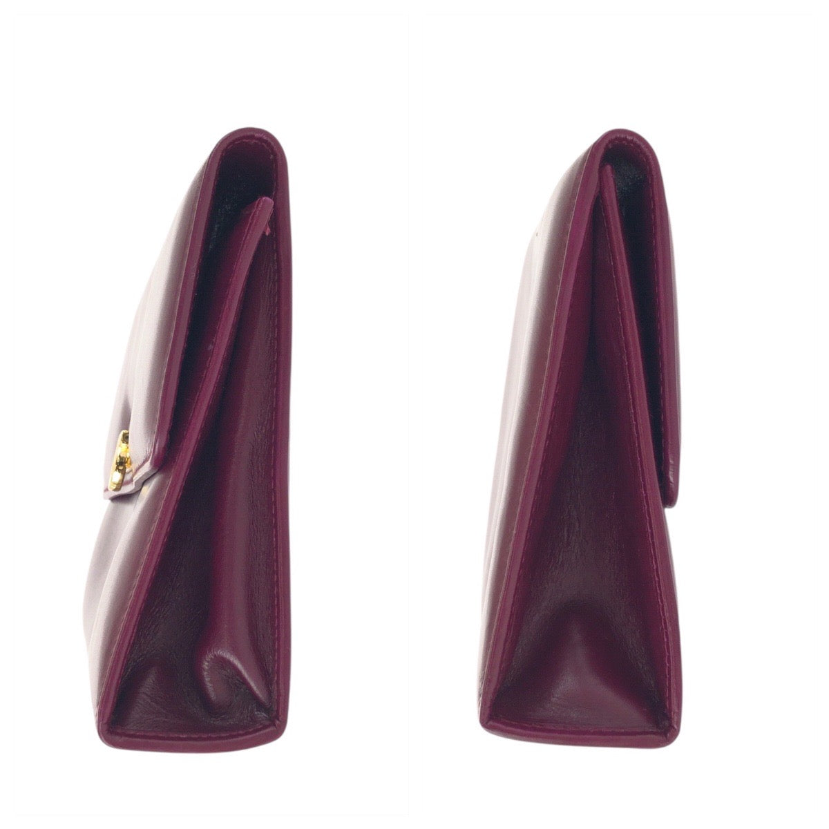 24213
Salvatore Ferragamo サルヴァトーレフェラガモ ガンチーニ パープル ワインレッド ゴールド金具 レザー 222038 ポーチ クラッチバッグ レディース AB30