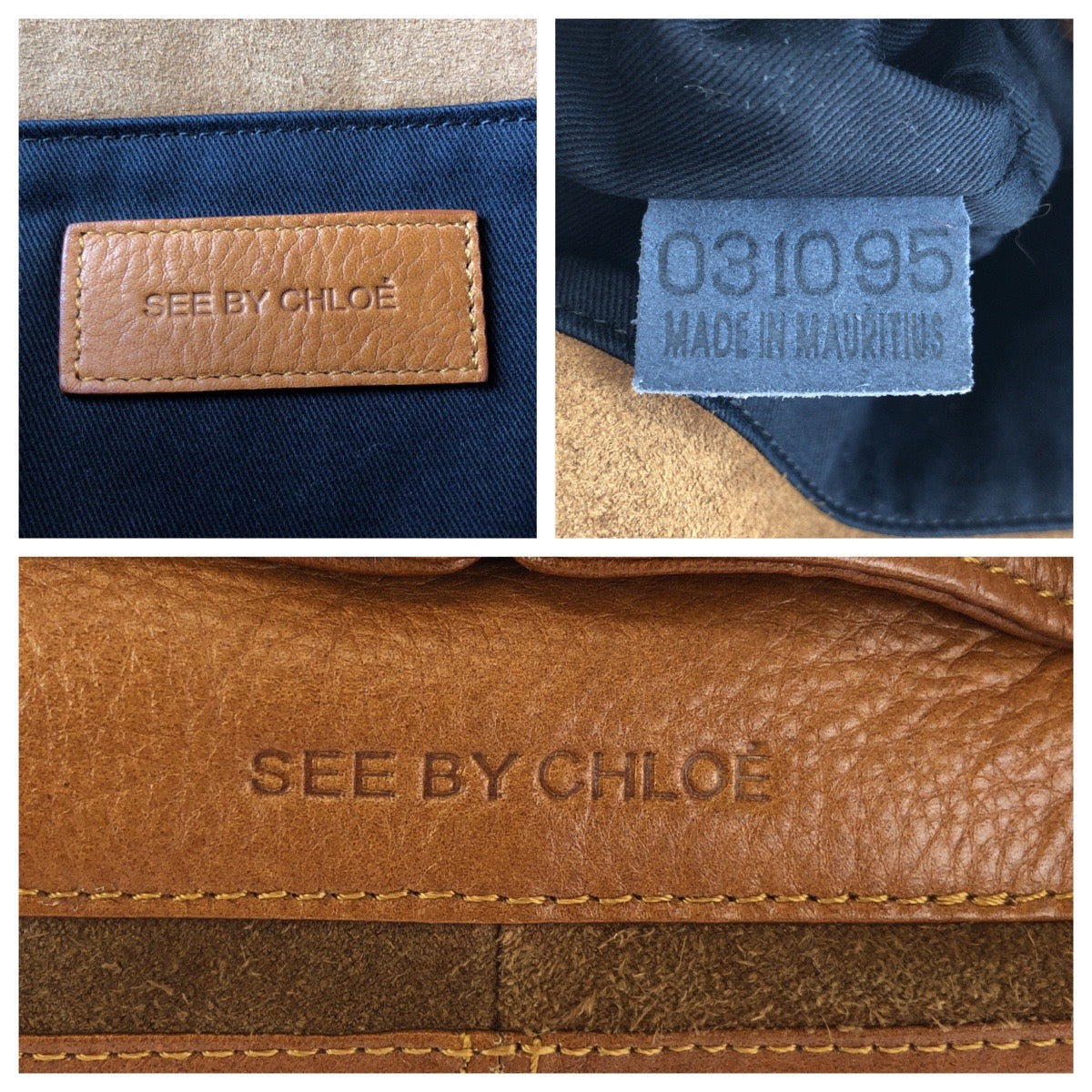 24216
SEE BY CHLOE シーバイクロエ ブラウン キャメル ゴールド金具 レザー 031095 ショルダーバッグ ハンドバッグ レディース A21