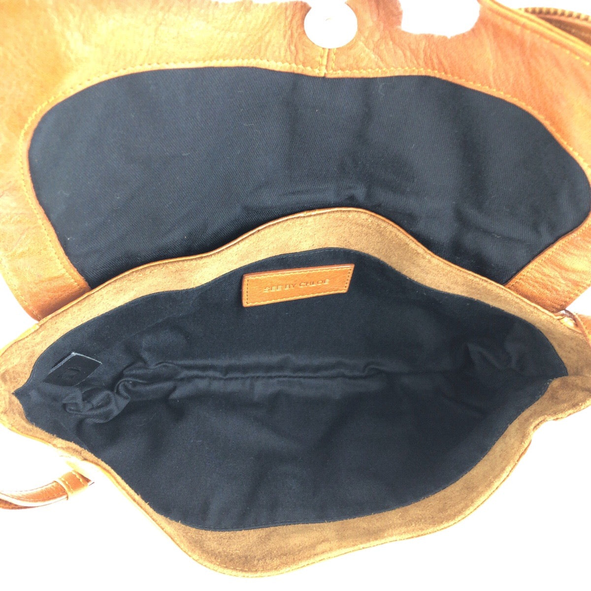 24216
SEE BY CHLOE シーバイクロエ ブラウン キャメル ゴールド金具 レザー 031095 ショルダーバッグ ハンドバッグ レディース A21