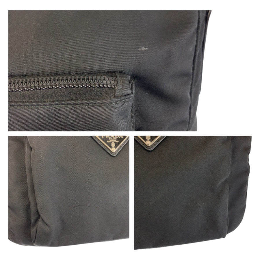 24217
PRADA プラダ テスート ブラック 黒 シルバー金具 ナイロン ショルダーバッグ ポシェット レディース ABP35