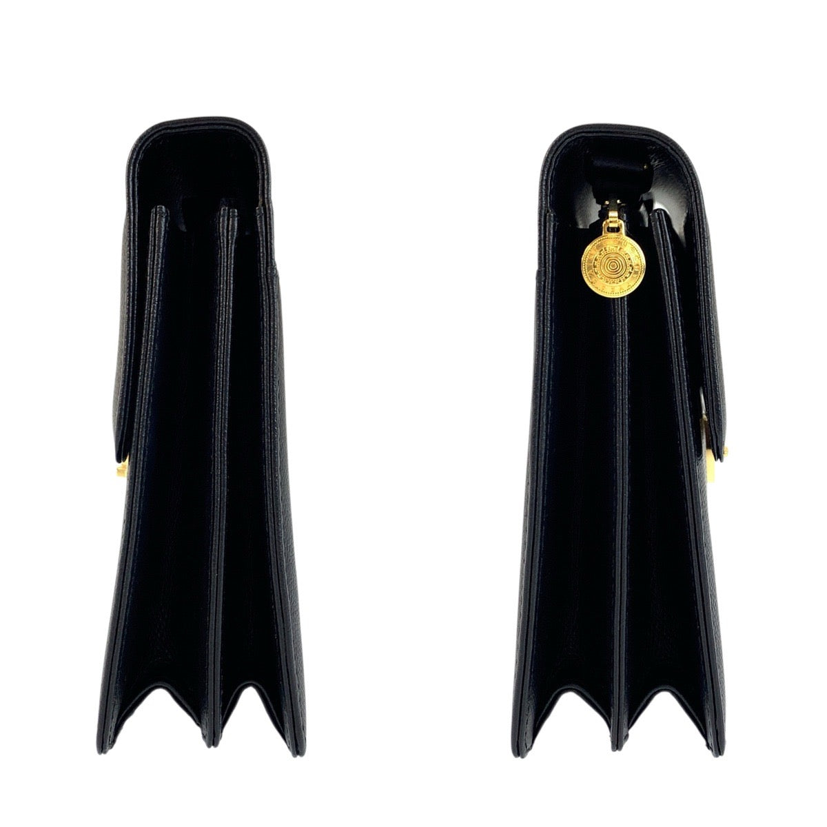 24218
YVES SAINT LAURENT イヴ サンローラン ヴィンテージ YSL ブラック 黒 ゴールド金具 レザー クラッチバッグ セカンドバッグ メンズ A30