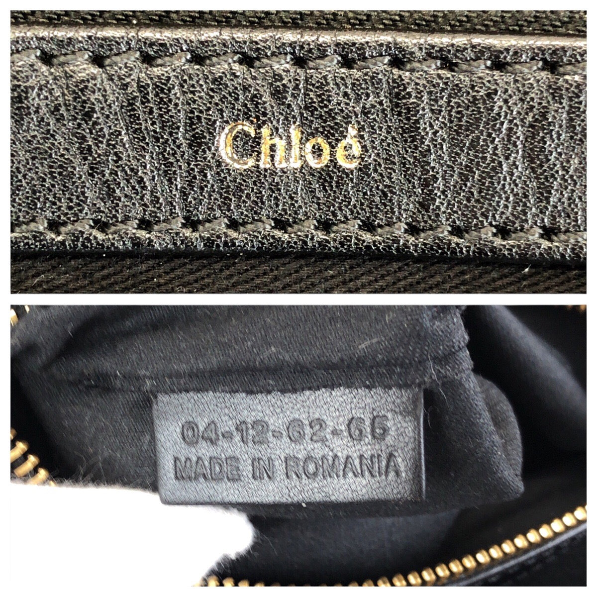 24220
Chloe クロエ アリス ベージュ ブラック ゴールド金具 レザー トートバッグ ハンドバッグ レディース ABP35