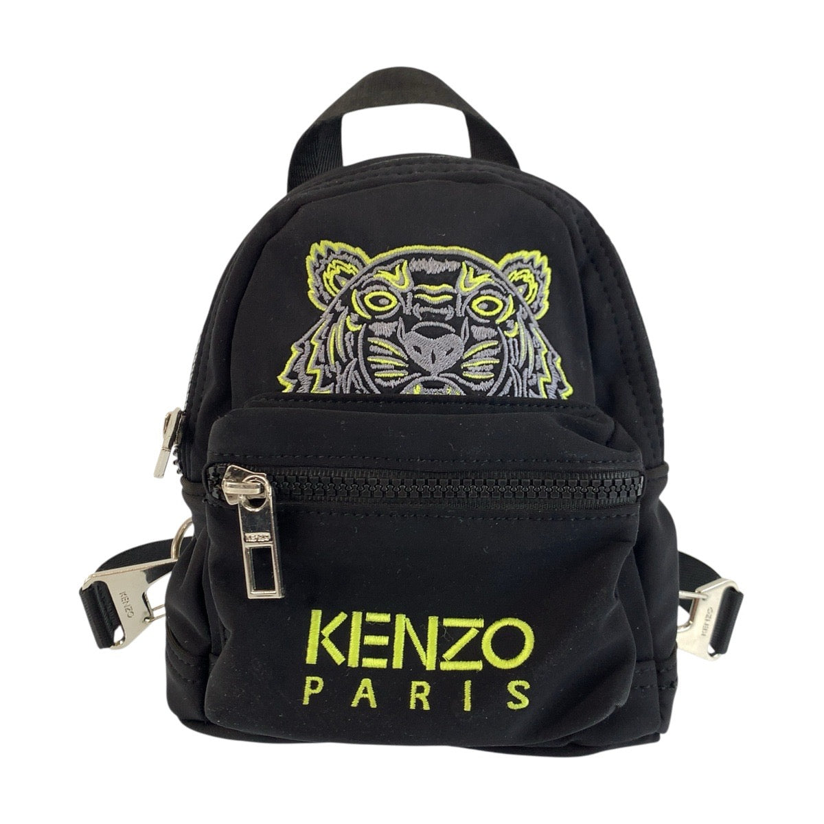 24221
KENZO ケンゾー タイガー 刺繍 ブラック 黒 シルバー金具 ナイロン / ポリエステル リュックサック バックパック レディース AB14