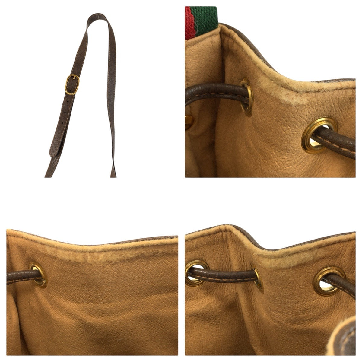 24222
GUCCI グッチ ヴィンテージ シェリーライン ベージュ ブラウン ゴールド金具 GGスプリームキャンバス / レザー 41 02 034 ショルダーバッグ レディース AB35