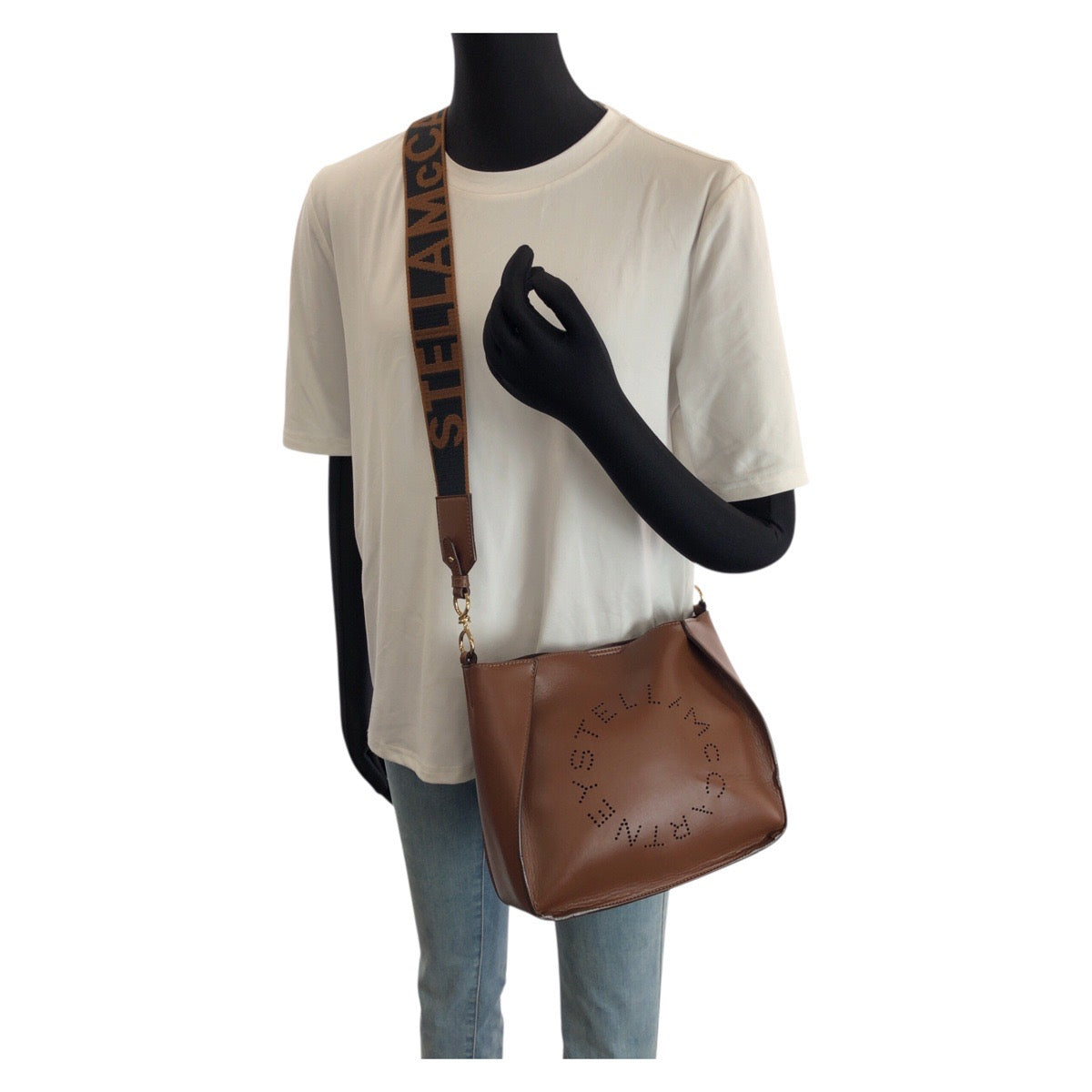 24223
Stella McCartney ステラマッカートニー ブラウン ゴールド金具 ポリウレタン / ポリエステル 700073 W8542 ショルダーバッグ レディース AB30