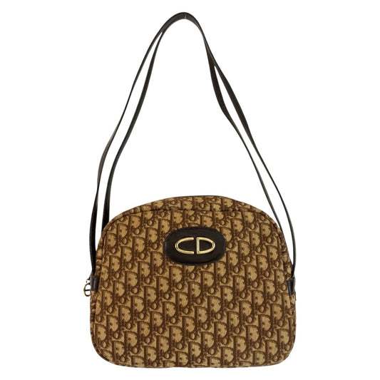 24224
Christian Dior クリスチャンディオール トロッター ベージュ ブラウン ゴールド金具 キャンバス / レザー ショルダーバッグ レディース ABP30