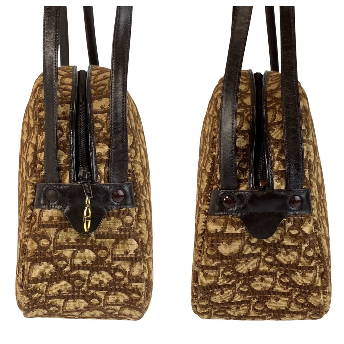24224
Christian Dior クリスチャンディオール トロッター ベージュ ブラウン ゴールド金具 キャンバス / レザー ショルダーバッグ レディース ABP30