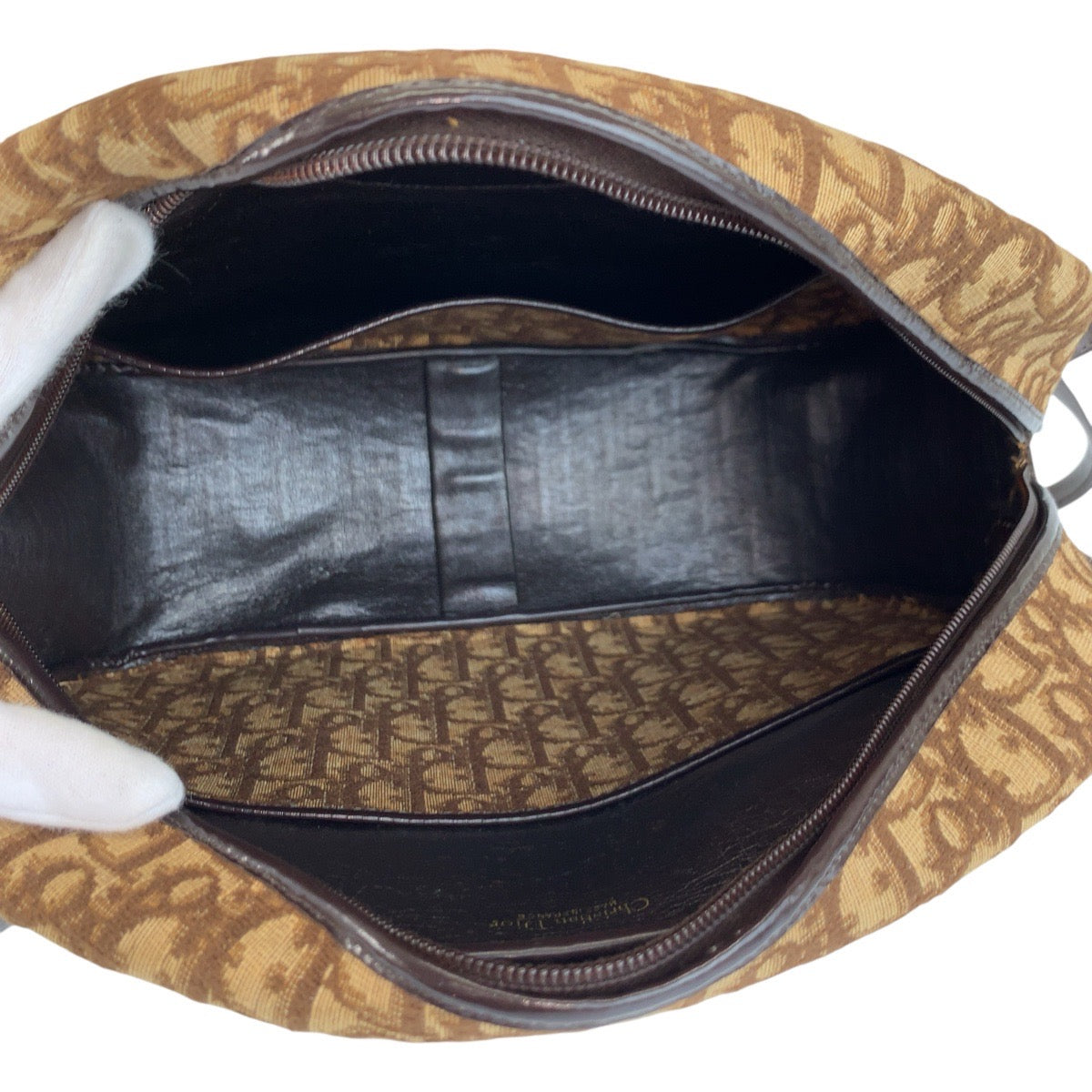 24224
Christian Dior クリスチャンディオール トロッター ベージュ ブラウン ゴールド金具 キャンバス / レザー ショルダーバッグ レディース ABP30