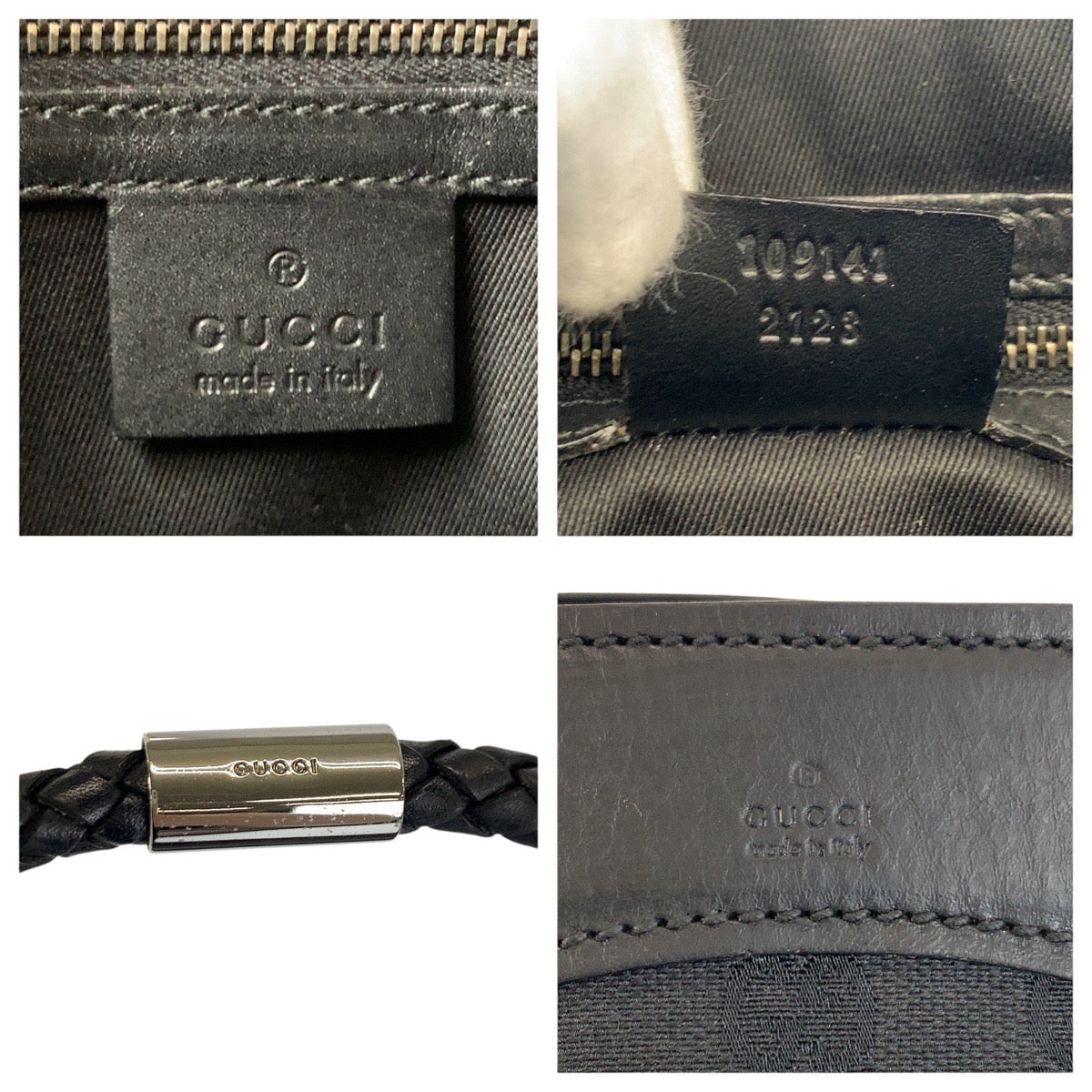 24225
GUCCI グッチ ブラック 黒 GGキャンバス / レザー 109141 トートバッグ ショルダーバッグ レディース AB35
