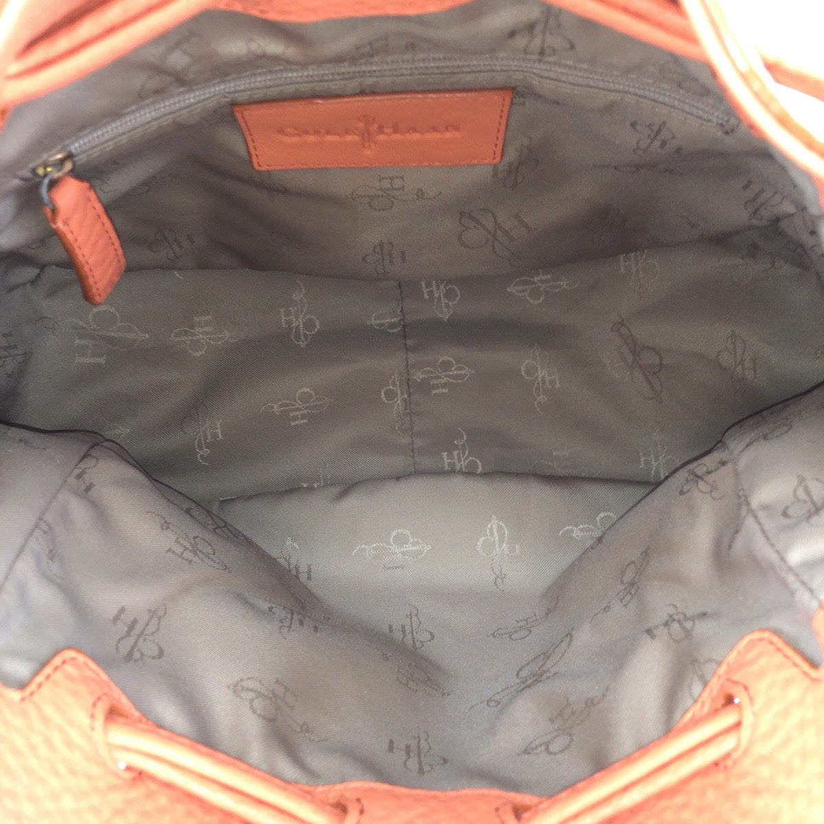 24226
COLE HAAN コールハーン ２way オレンジ シルバー金具 レザー ハンドバッグ ショルダーバッグ レディース ABP8