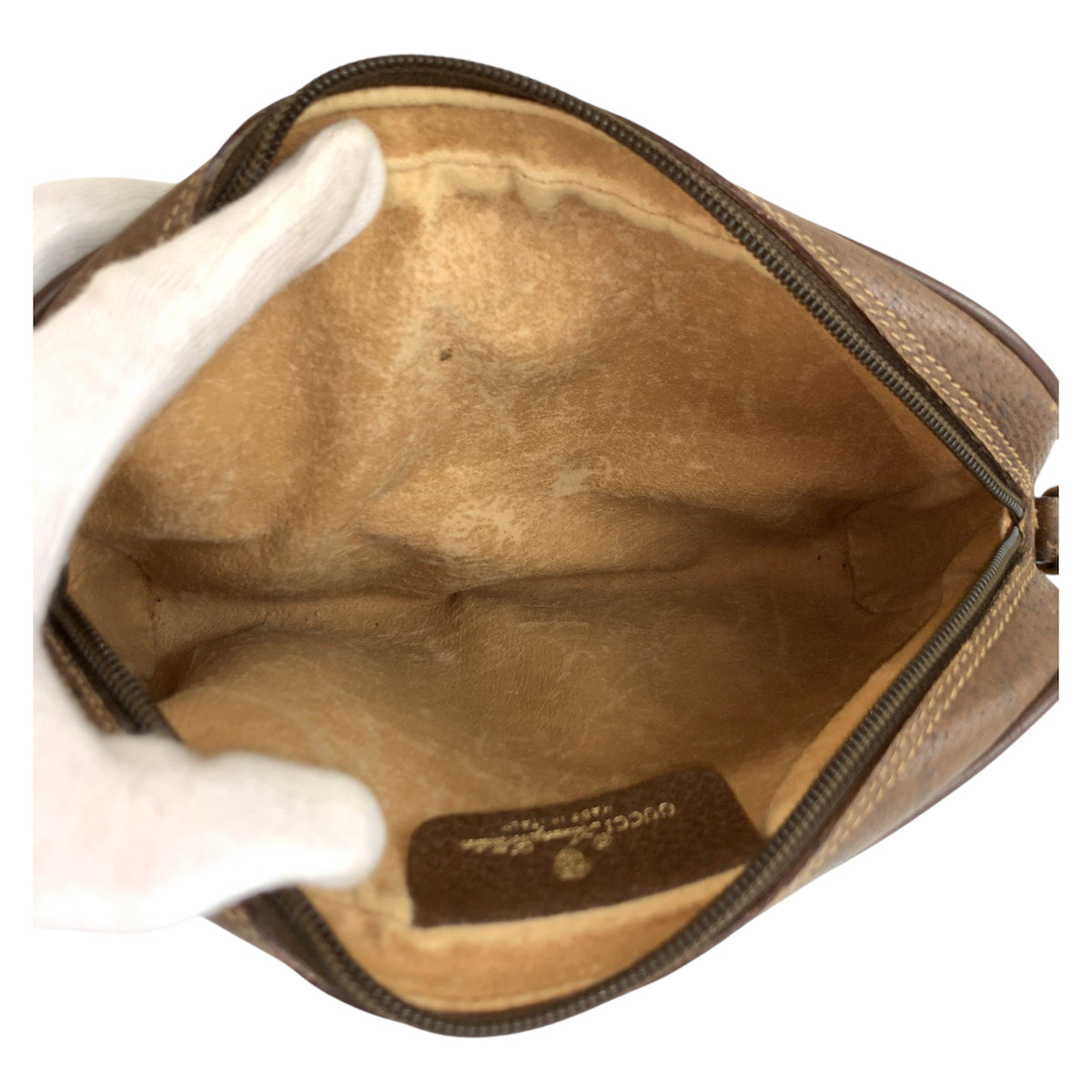 24227
GUCCI グッチ ヴィンテージ シェリーライン ベージュ ブラウン ゴールド金具 GGスプリームキャンバス / レザー 116 02 089 ショルダーバッグ ポシェット レディース AB30