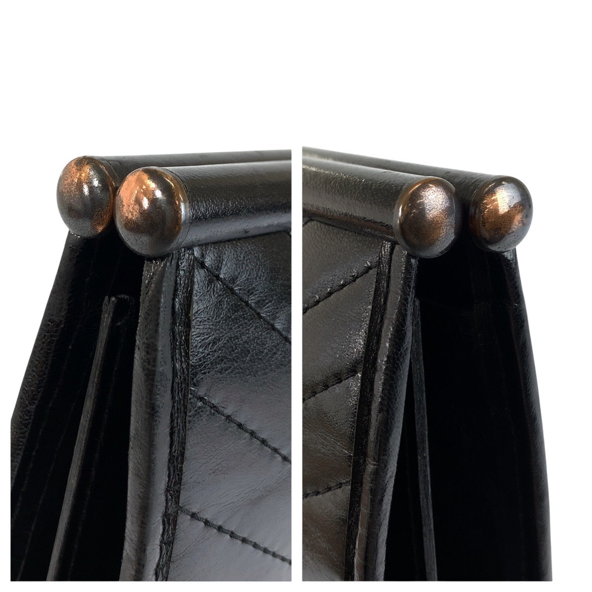 24235
YVES SAINT LAURENT イヴ サンローラン ヴィンテージ YSL ブラック 黒 レザー クラッチバッグ レディース ABP23