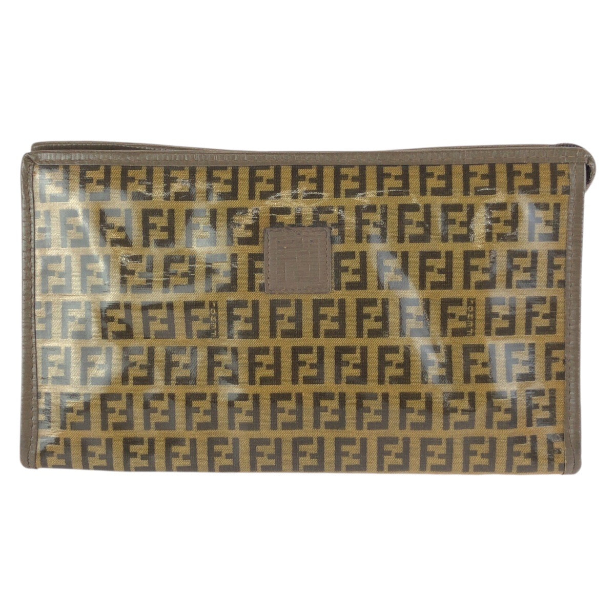 24237
FENDI フェンディ ズッキーノ ブラウン PVC / レザー クラッチバッグ セカンドバッグ 男女兼用 メンズ ABP23