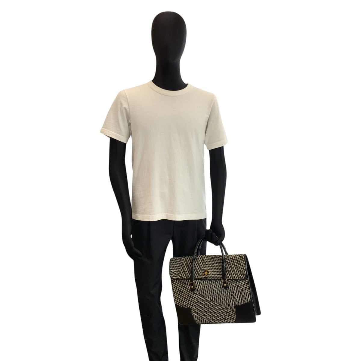 24241
Vivienne Westwood ヴィヴィアンウエストウッド チェック柄 ブラック 黒 グレー ツイード / レザー ビジネスバッグ ブリーフケース メンズ ABP21
