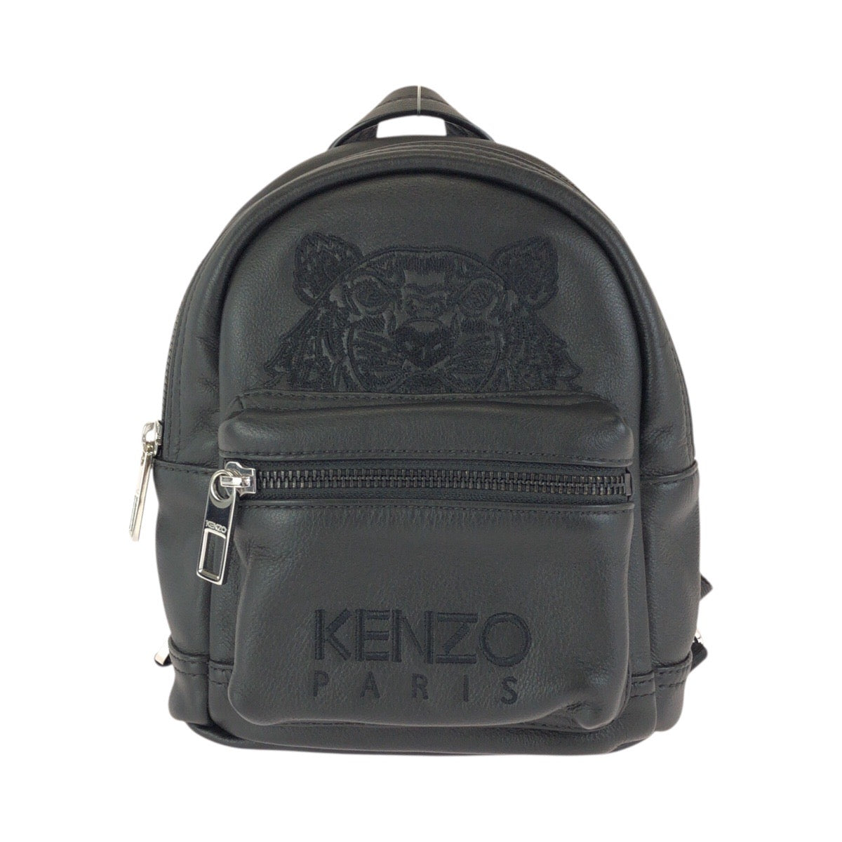 24242
KENZO ケンゾー 刺繍 ブラック 黒 シルバー金具 レザー リュック・デイパック ミニバックパック メンズ A35