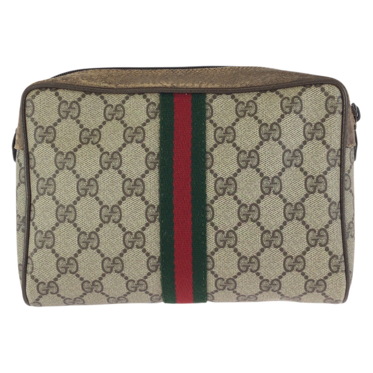 24243
GUCCI グッチ ヴィンテージ オールドグッチ シェリーライン ベージュ ブラウン ゴールド金具 GGスプリームキャンバス 75 01 012 クラッチバッグ セカンドバッグ メンズ AB21