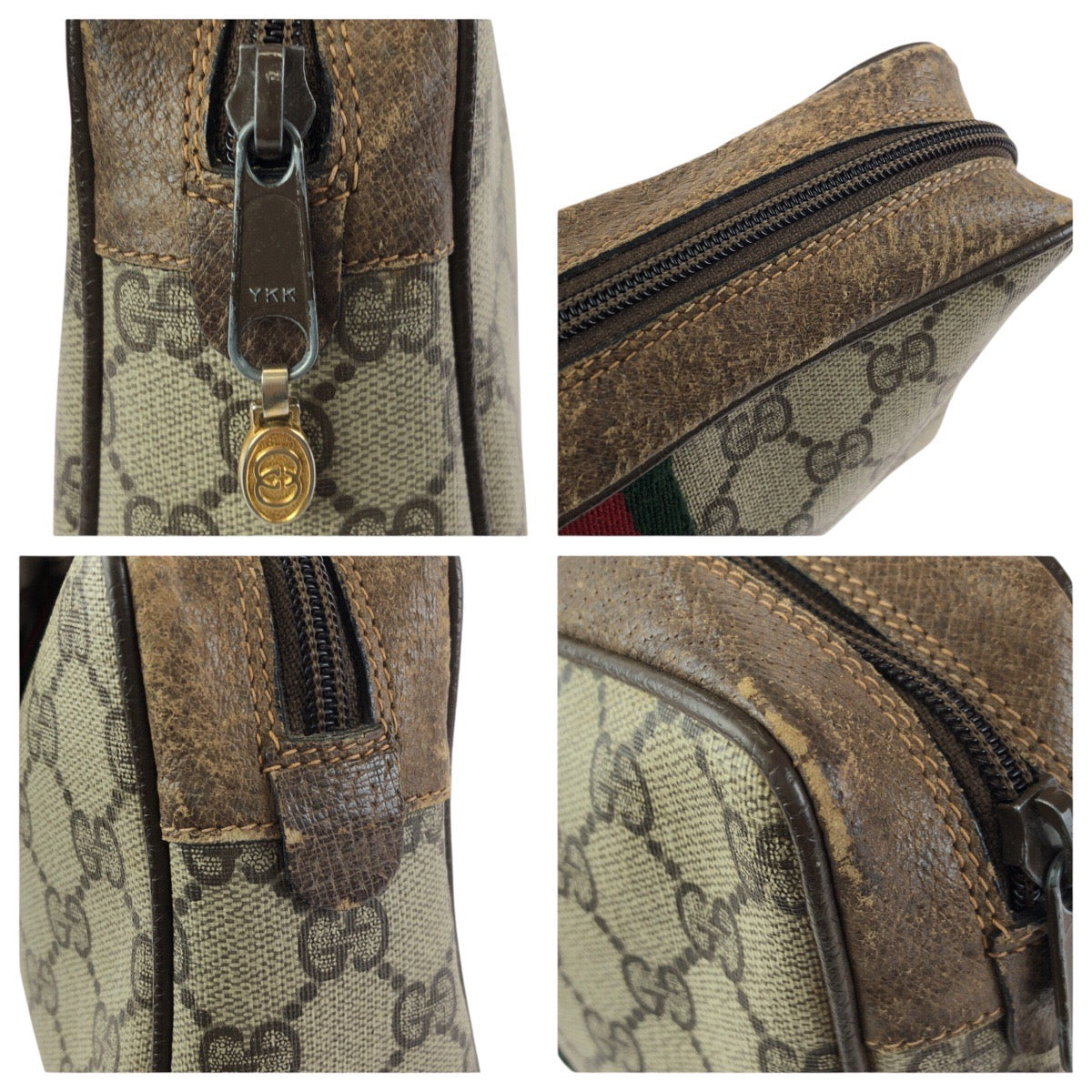 24243
GUCCI グッチ ヴィンテージ オールドグッチ シェリーライン ベージュ ブラウン ゴールド金具 GGスプリームキャンバス 75 01 012 クラッチバッグ セカンドバッグ メンズ AB21