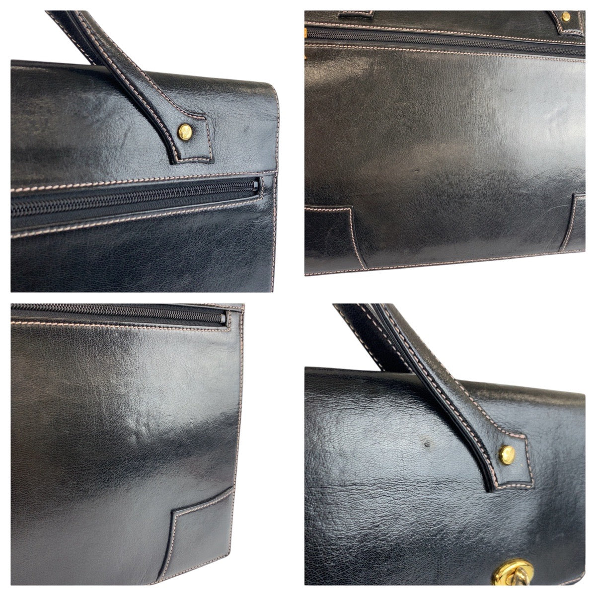 24244
Vivienne Westwood ヴィヴィアンウエストウッド ブラック 黒 ゴールド金具 レザー ビジネスバッグ ブリーフケース メンズ ABP21