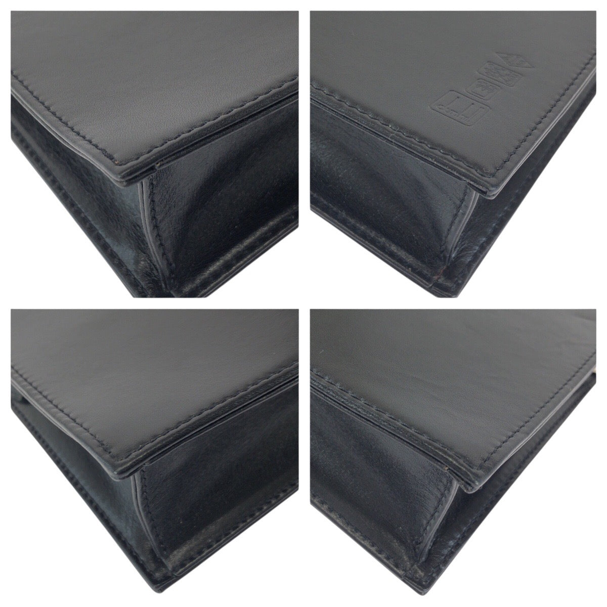 24245
Dunhill Black Leather Clutch Bag Second Bag Men's ABP21