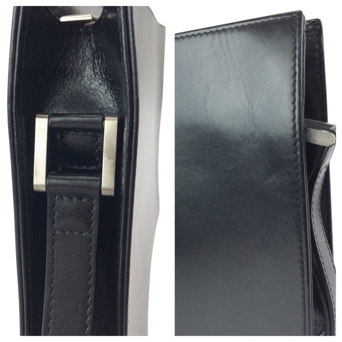 24245
Dunhill Black Leather Clutch Bag Second Bag Men's ABP21