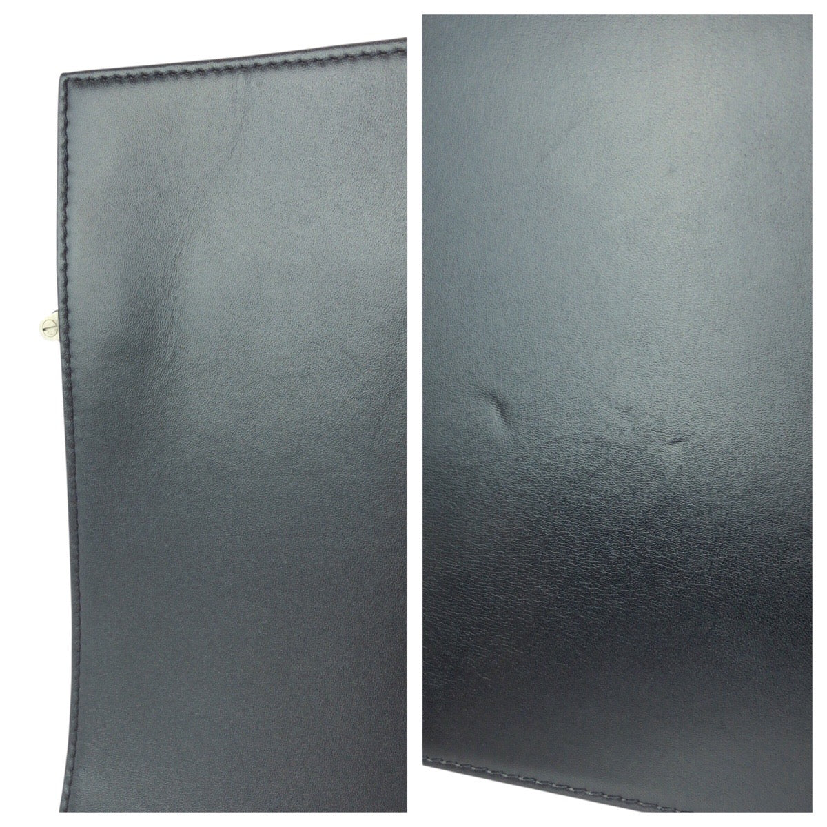 24245
Dunhill Black Leather Clutch Bag Second Bag Men's ABP21