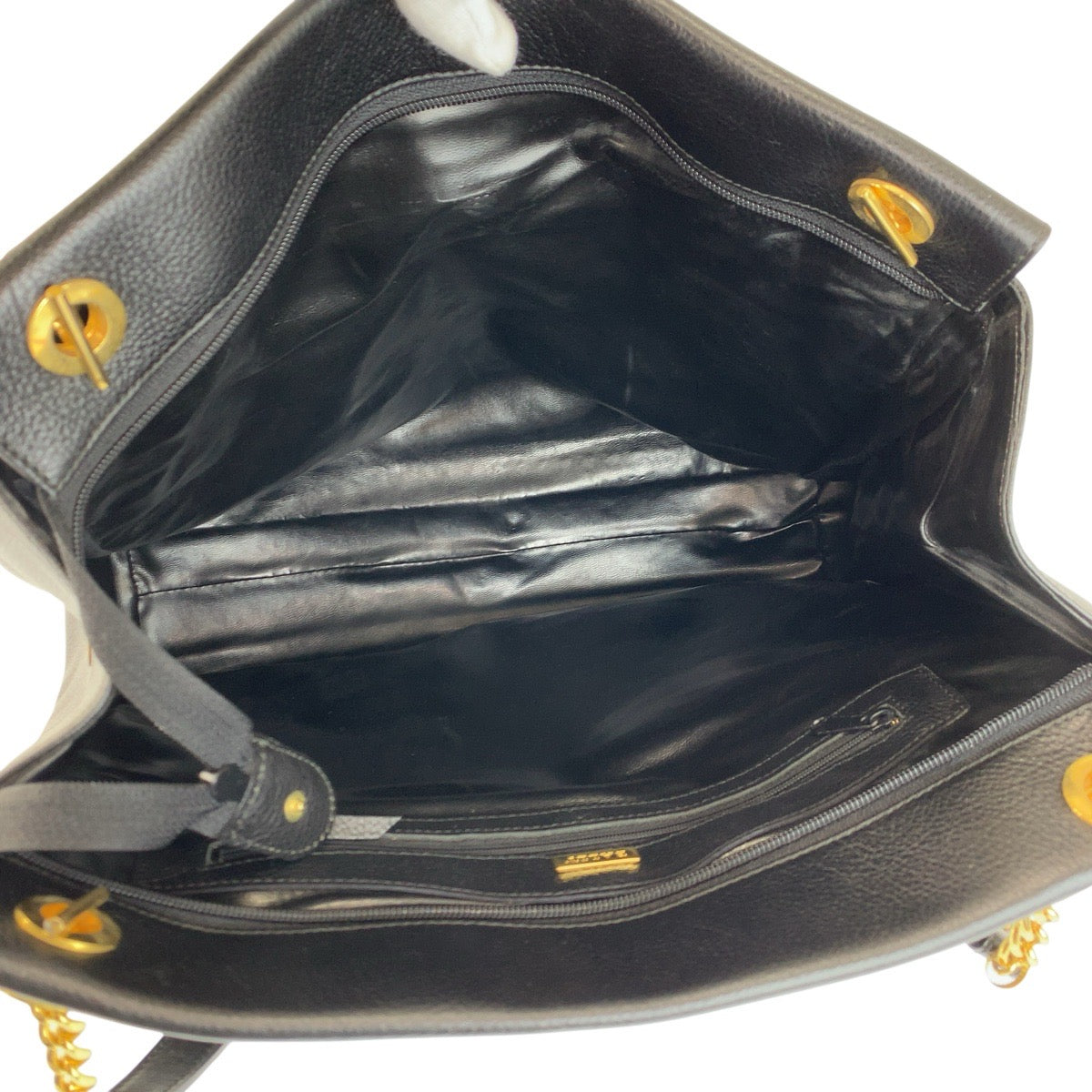 24246
BALLY バリー ブラック 黒 ゴールド金具 レザー トートバッグ チェーンショルダーバッグ レディース ABP21